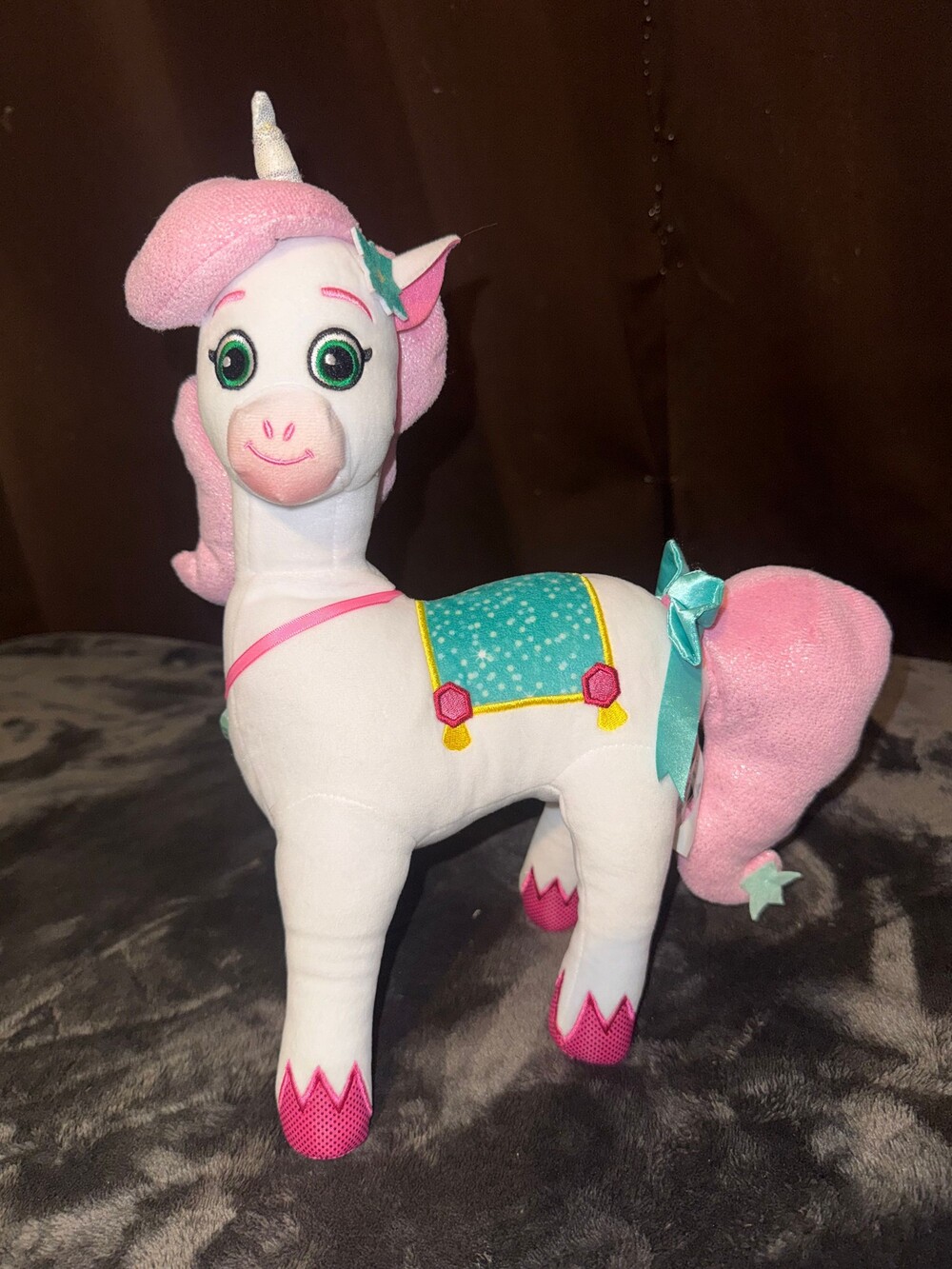 Nella the Princess Knight Plush Toy Pink White Polyester Nickelodeon